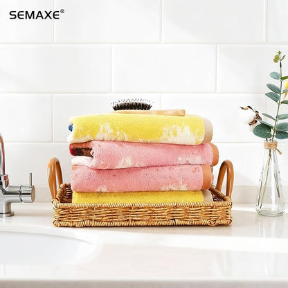 SEMAXE Hand Towels for Bathroom, 100% Cotton Towels