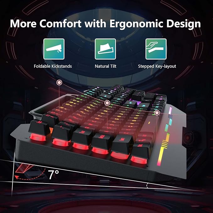 AULA Gaming Keyboard, T102 104 Keys Gaming Keyboard and Mouse Combo