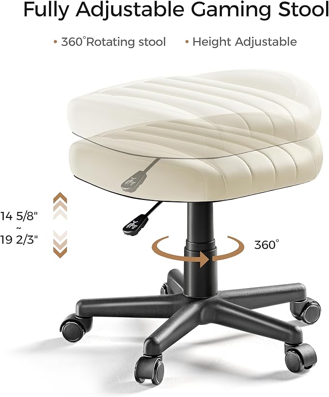 EUREKA ERGONOMIC Multi-Use Foot Stool, Height Adjustable Footrest Stool