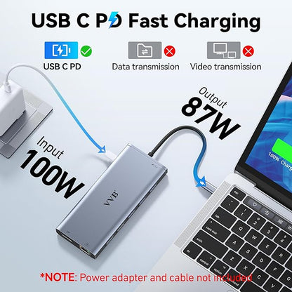 USB C Laptop Docking Station Dual Monitor HDMI