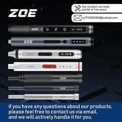 ZOE Electric Screwdriver, Mini Precision Screwdriver Set Cordless Screw driver