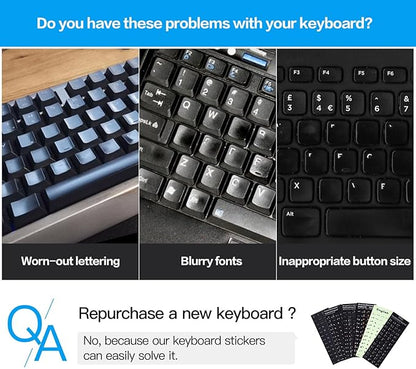 2PCS Arabic-English Keyboard Stickers