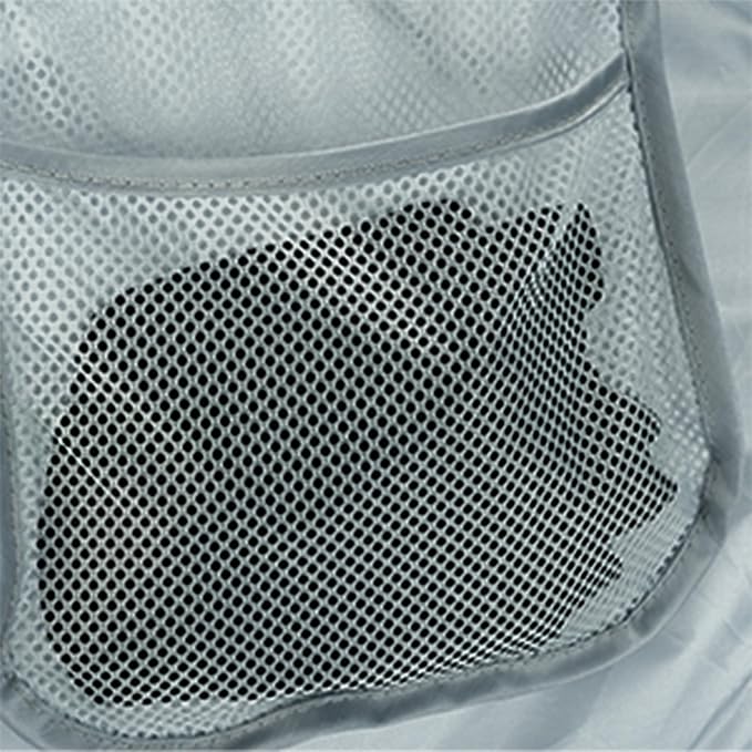 4Pcs Beige Canvas Laundry Hamper, Foldable Pop-up Mesh Basket, Large Capacity