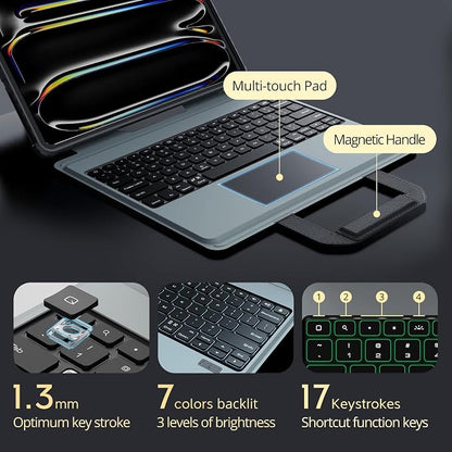 Nillkin Magic Keyboard Case for iPad Pro 13 inch M4 2024, Handheld Case for