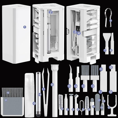 Cleaning Kit for Phone Headphone 32 in 1 Multi-Functional Electronics Cleaning