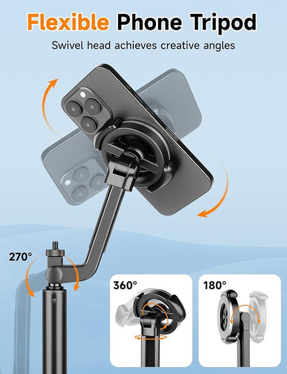Magnetic Phone Tripod, Portable Cellphone Stand