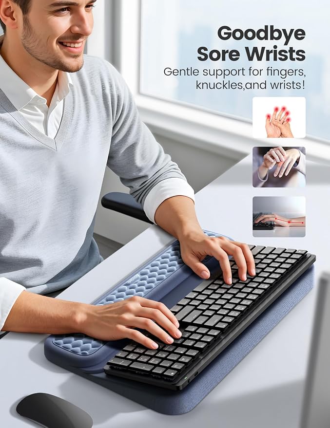 Vaydeer Wrist Rest with Keyboard Stand, Computer Wrist Support Pad, Ergonomic
