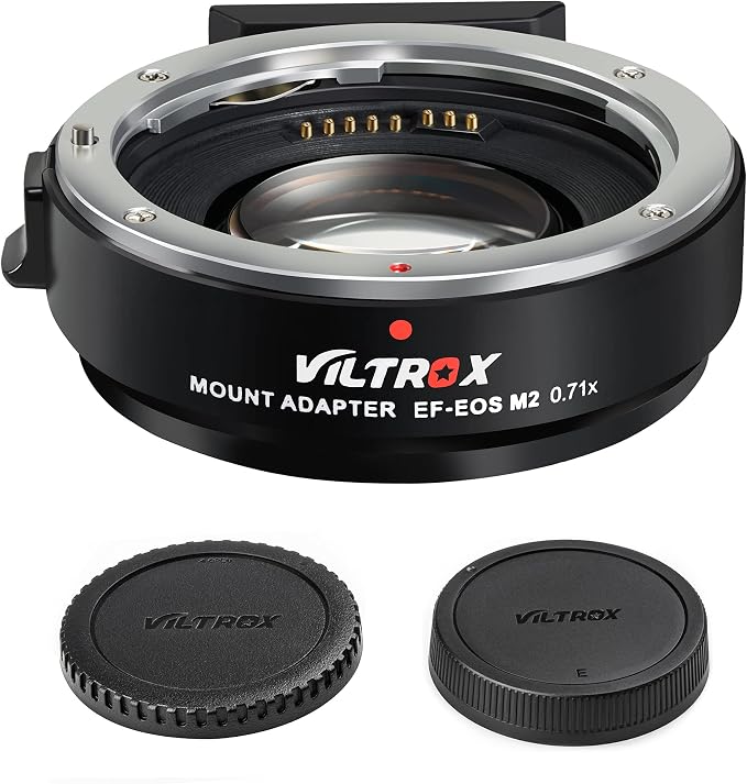 VILTROX EF-EOS M2 Auto Focus Lens Adapter 0.71x Reducer Speed Booster