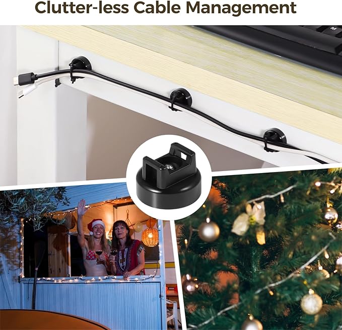 Magnetic Cable Zip Tie Mounts, Wire Management Bases