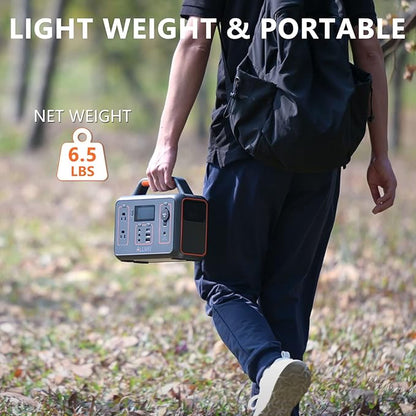 ALLWEI Portable Power Station 300W, 280Wh Solar Generator