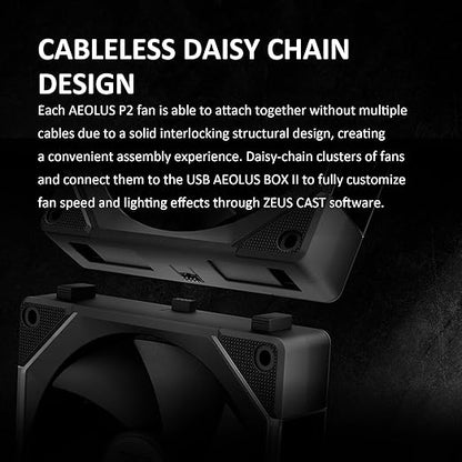 GAMDIAS AEOLUS P2-1203 120mm ARGB PWM Fan, Include Reverse Fan Blade x3 &
