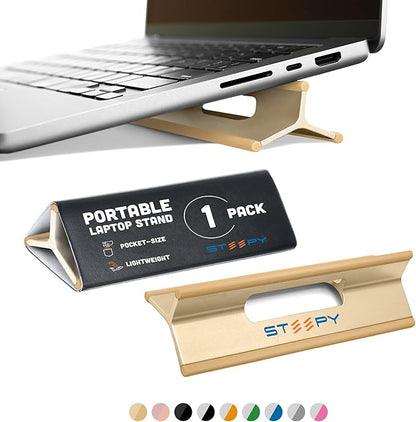 Steepy Portable Laptop Stand for Desk – Adjustable Height, & Portable Laptop