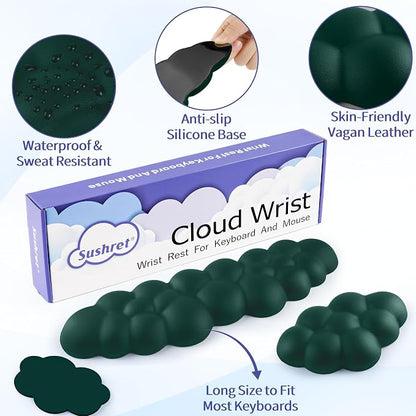 Cloud Wrist Rest Keyboard, Cloud Keyboard Wrist Pad Set
