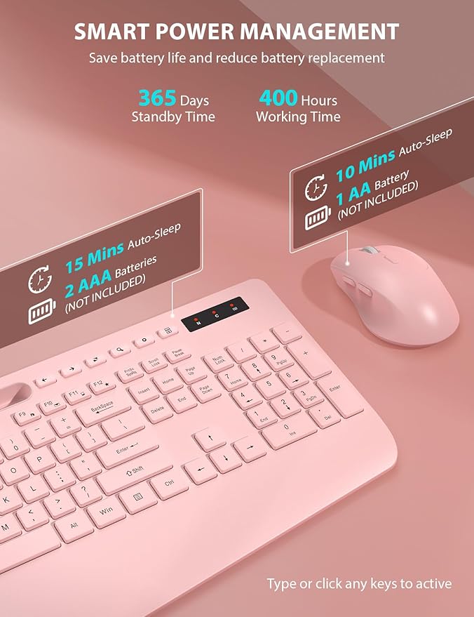 Wireless Keyboard and Mouse Combo