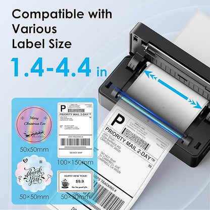 Shipping Thermal Label Printer, 4x6 Portable Label Printer, Support iPhone