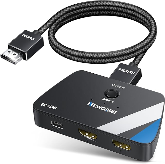 NEWCARE HDMI 2.1 Switch 2 in 1 Out