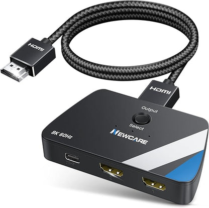 NEWCARE HDMI 2.1 Switch 2 in 1 Out