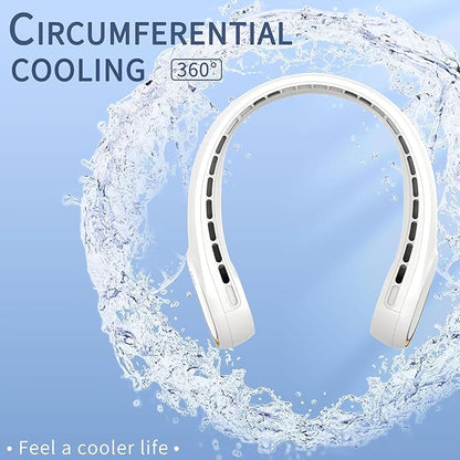 FrSara Neck Fan, Portable Personal Fan Strong Wind, Air Volume, 360° Cooling