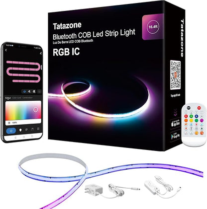 16.4ft Bluetooth RGB+IC COB Led Strip Light