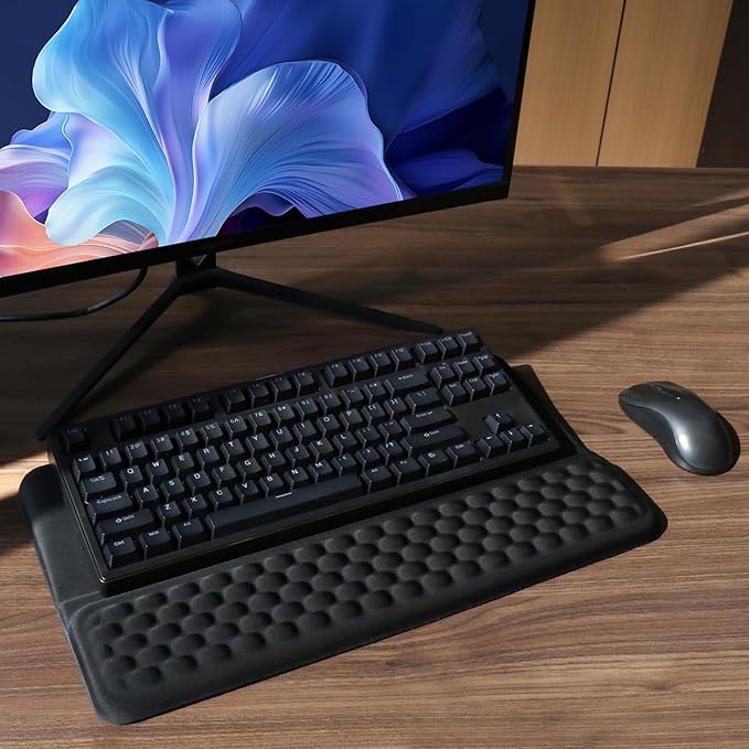 Computer Keyboard Stand with Wrist Rest, Ergonomic Tilted Keyboard Holder