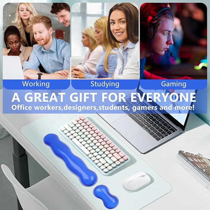 Gel Keyboard and Mouse Wrist Rest, Cute Wrist Support and Arm Support Keyboard