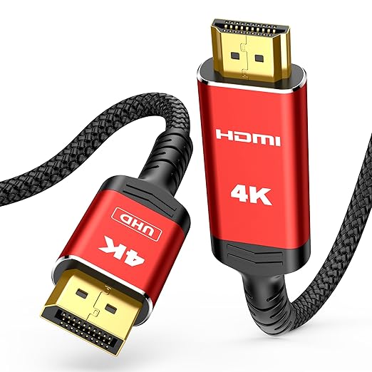 Highwings 4K DisplayPort to HDMI, 6.6ft DP to HDMI 1.4 Uni-Directional Cable