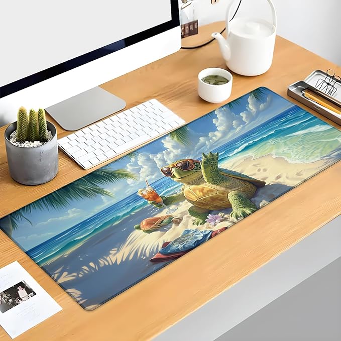 Turtle Gaming Mouse Pad Extended Desk Computer Keyboard Laptop Mouse Pads