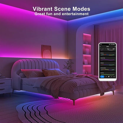 16.4ft Bluetooth RGB+IC COB Led Strip Light
