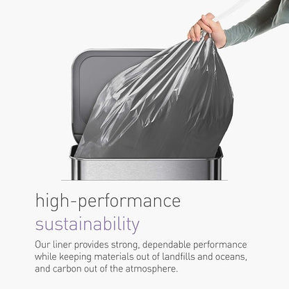 simplehuman Code M 200 Count, Genuine Odorsorb Custom Fit Liners, Drawstring