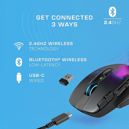 Turtle Beach Kone XP Air Wireless Customizable Ergonomic RGB Gaming Mouse
