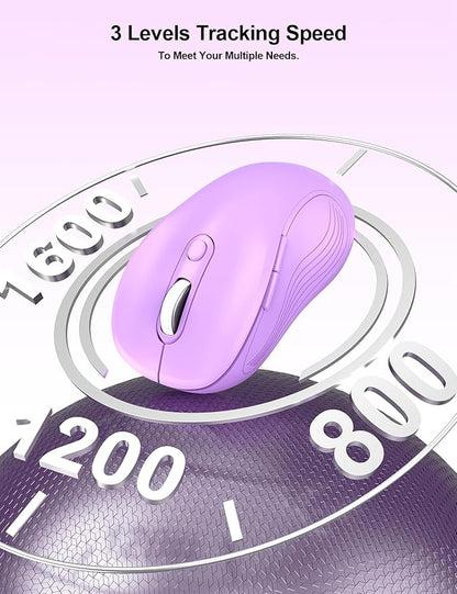 Trueque Wireless Mouse for Laptop, 2.4GHz Ergonomic Computer Mouse