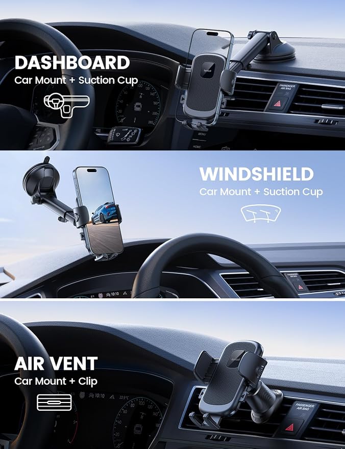 Lamicall Car Phone Holder Mount 360° Rotation Phone Holders