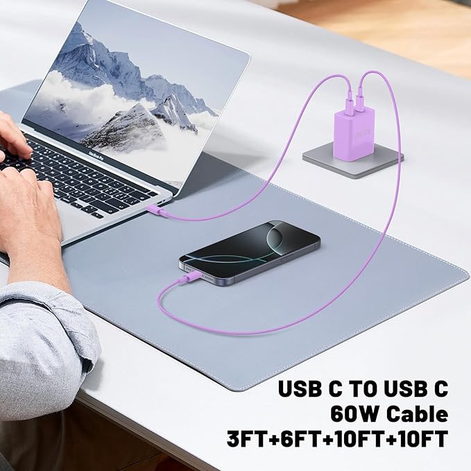 iPhone 16 15 Pro Max Charger Fast Charging, 45W Dual Port USB C Fast Charger
