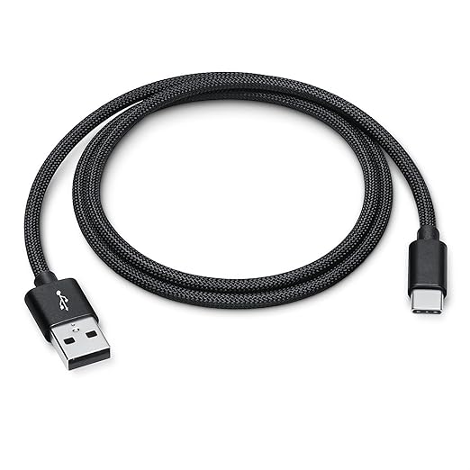 Black USB C Cable for iPhone 16 Charger MFi Certified Woven USB-A to USB-C
