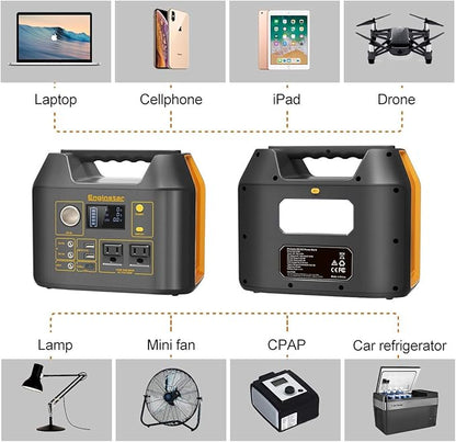 Enginstar Solar Generator, 296Wh Portable Power Station, 110V Pure Sine Wave
