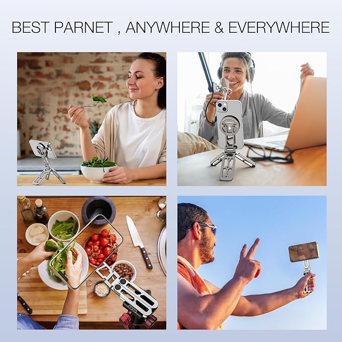 Magnetic Pocket Phone Tripod Foldable Compatible