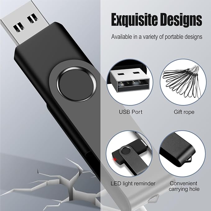 EASTBULL 8GB USB Flash Drive Bulk Thumb Drives 50 Pack