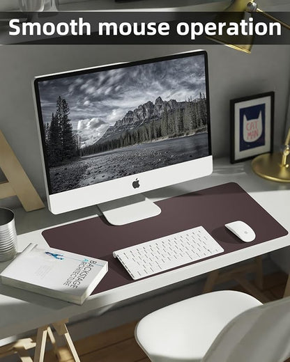 Non-Slip Desk mat, PULeather Desk Pad Protector, Office Desk Mat, Large Mouse