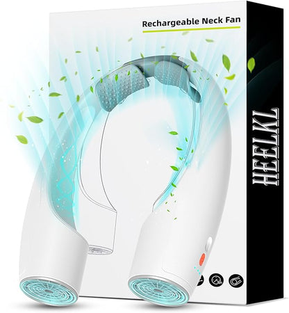 AI Neck Fan, 4 Speeds Adjustable Portable Personal Fan Rechargeable, 4000 mAh