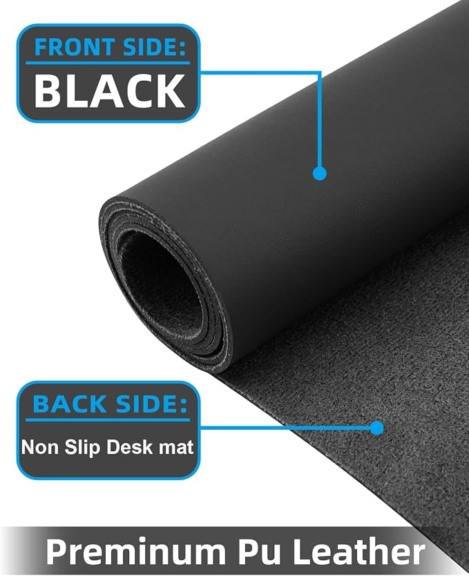 Desk mat Large, Leather Desk Pad Protector, Office Desk Mat, Mouse Pad