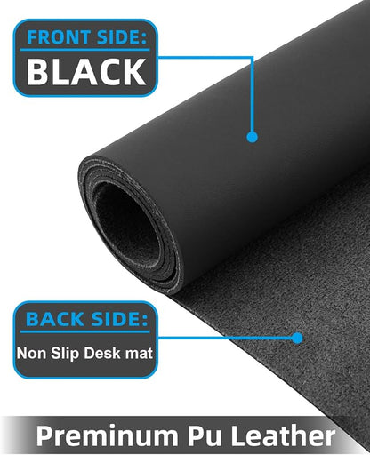 Desk mat Large, Leather Desk Pad Protector, Office Desk Mat, Mouse Pad
