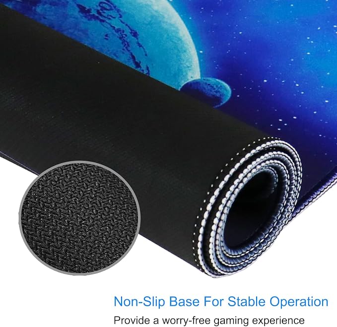 Naukay Gaming Mouse Pad, 31.5x15.7 inch Large Extended Computer Keyboard Mouse