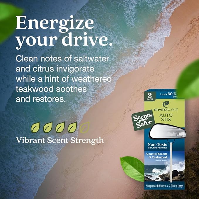 Enviroscent Non-Toxic Car Air Freshener Natural Car Air Freshener | Essential