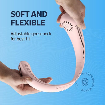 Portable Neck Fan -3 Speed Rechargeable Bladeless Neck Cooler, Personal Neck Fan
