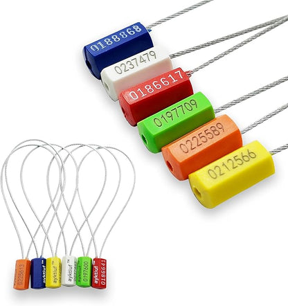 120 Pieces Security Cable Seals, Metal Number security tags