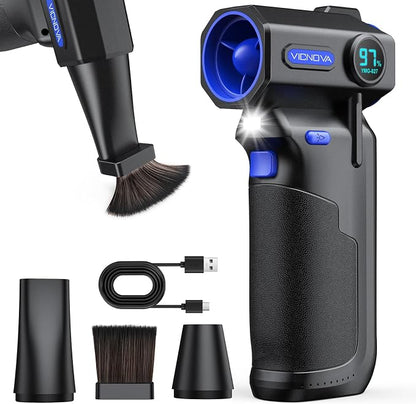 VICNOVA Compressed Air Duster, 000RPM Cordless Electric Air Blower