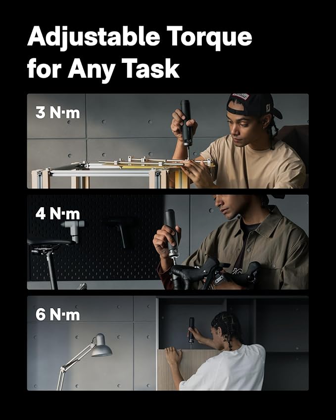 HOTO PixelDrive Electric Screwdriver, Smart Display, 6 Torque Settings