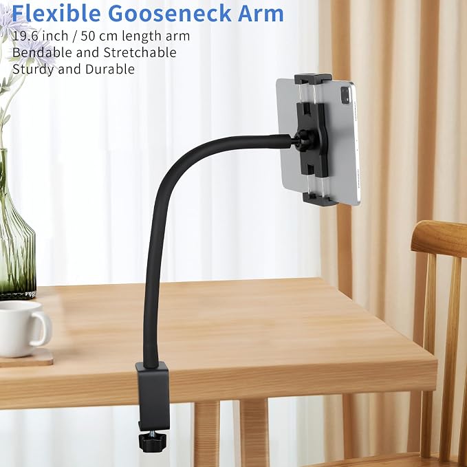 Tablet Stand Holder, Gooseneck Desktop iPad Mount