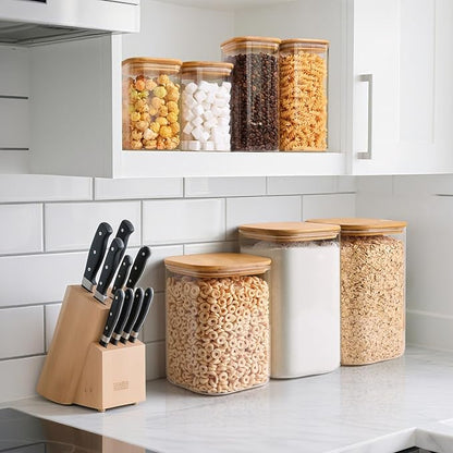 ComSaf 2Pcs Large Glass Storage Containers