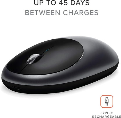 Satechi M1 Wireless Bluetooth Mouse, USB-C Rechargeable, Compact & Portable